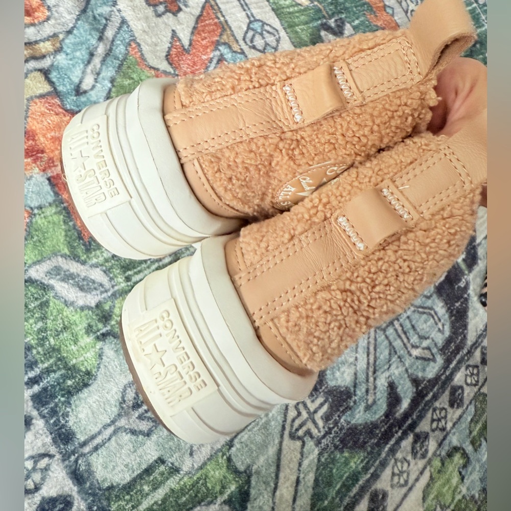 Converse Chuck Taylor All Star Move Platform Sherpa Sneakers High Top Women Rare - Picture 6 of 9